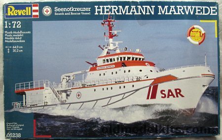 Revell 1/72 Hermann Marwede Seenotkreuzer Search and Rescue, 05238 plastic model kit